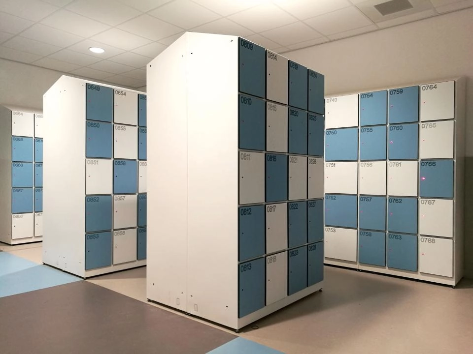 Combo Büroschränke weiß und blau